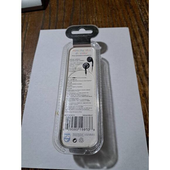 2010 New Old Stock Philips Black Color Match In Ear Earbuds Headphones - Picture 2 of 2